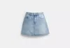 Coach Outlet Denim Mini Skirt In Blue