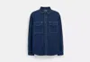 Coach Outlet Denim Overshirt In Blue
