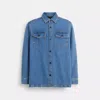 Coach Outlet Denim Overshirt In Blue