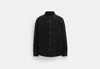 Coach Outlet Denim Shirt In Organic Cotton In Black