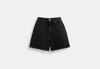 Coach Outlet Denim Shorts In Organic Cotton In Black
