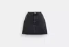 Coach Outlet Denim Skirt In Organic Cotton In Black