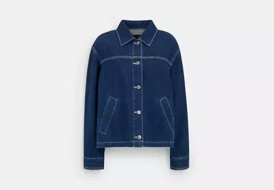 Coach Outlet Denim Utility Jacket In Blue