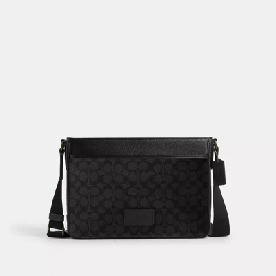 Coach Outlet District Crossbody Bag In Signature Canvas In Grey