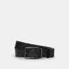 Coach Outlet Double Bar Buckle Cut To Size Reversible Belt, 38 Mm In Grey
