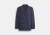 Coach Outlet Double Breasted Blazer In Blue
