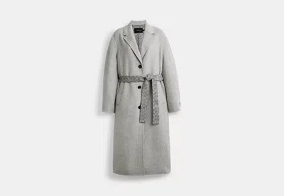 Coach Outlet Double Faced Coat In Grey