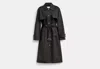 Coach Outlet Double Gun Flap Snap Trench In Black