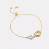 Coach Outlet Double Stitched Hearts Slider Bracelet In Multi