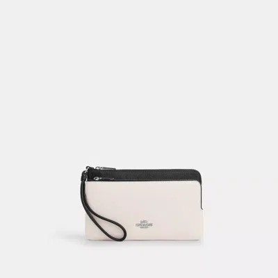 Coach Outlet Double Zip Wallet In Neutral