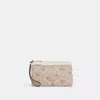 Coach Outlet Double Zip Wallet With Signature Canvas With Floral Print In White
