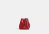 Coach Outlet Drawstring Wristlet In Red
