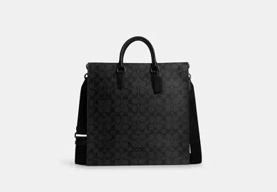 Coach Outlet Dylan Large Tote Bag In Signature Canvas In Black