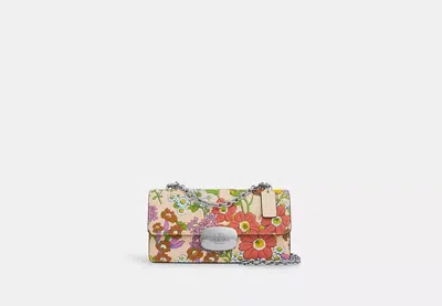 Coach Outlet Eliza Flap Crossbody Bag With Floral Print In Multi