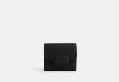 Coach Outlet Eliza Small Wallet With Leather Covered Closure In Black