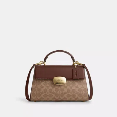 Coach Outlet Eliza Top Handle Bag In Signature Canvas In Multi