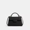 Coach Outlet Eliza Top Handle With Leather Covered Closure In Black