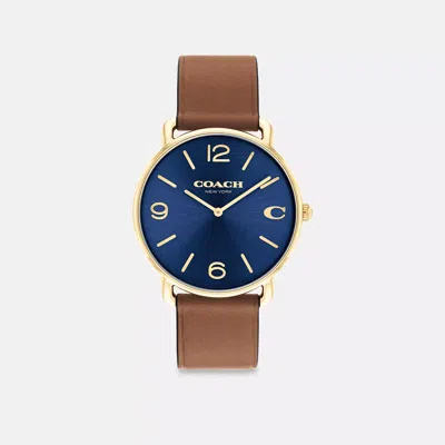 Coach Outlet Elliot Watch, 41mm In Brown