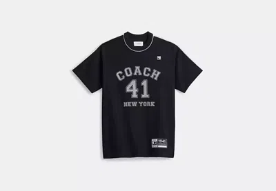 Coach Outlet Embellished Varsity T-shirt In Black