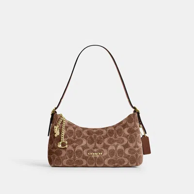Coach Outlet Emeilia Shoulder Bag In Gold/light Khaki/vintage Brown