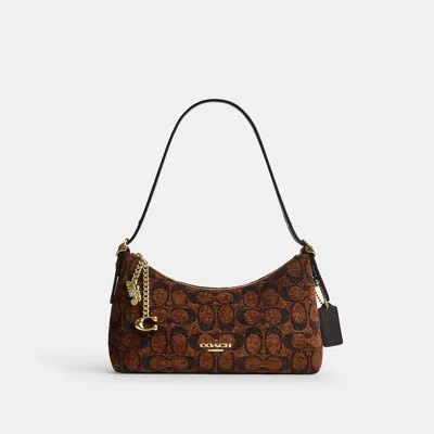 Coach Outlet Emeilia Shoulder Bag In Gold/truffle