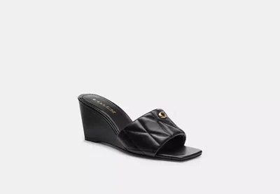 Coach Outlet Emma Wedge With Quilting In Black