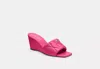 Coach Outlet Emma Wedge With Quilting In Pink