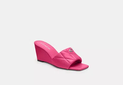 Coach Outlet Emma Wedge With Quilting In Pink