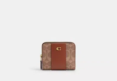 Coach Outlet Essential Billfold Wallet In Colorblock Signature Canvas In Brown