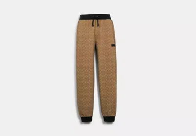 Coach Outlet Essential Joggers In Organic Cotton In Beige