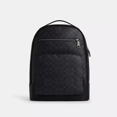 Coach Outlet Ethan Backpack In Signature Canvas In Grey