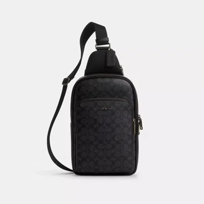 Coach Outlet Ethan Pack In Signature Canvas In Grey