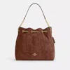 Coach Outlet Evelyn Large Shoulder Bag With Quilting In Gold