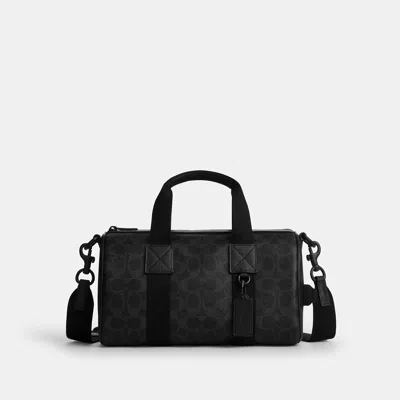 Coach Outlet Explorer Duffle Bag 28 In Signature Canvas In Matte Black/black Signature