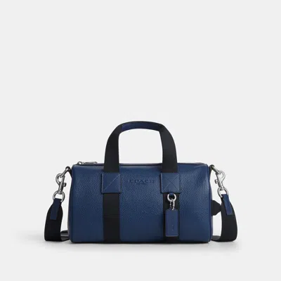 Coach Outlet Explorer Duffle Bag 28 In Silver/deep Blue