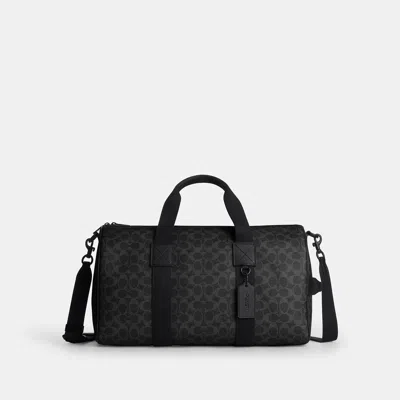 Coach Outlet Explorer Duffle Bag 45 In Signature Canvas In Black