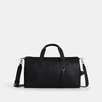 Coach Outlet Explorer Duffle Bag 45 In Silver/black