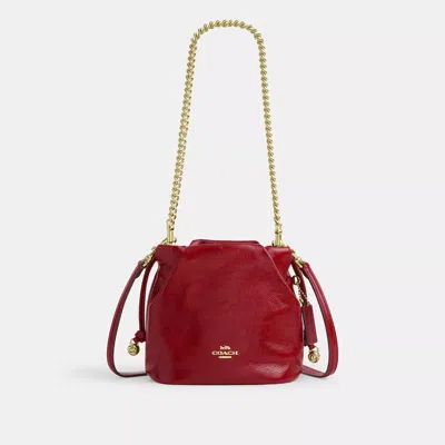 Coach Outlet Faye Mini Drawstring Bag In Red