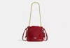 Coach Outlet Faye Mini Drawstring Bag In Red