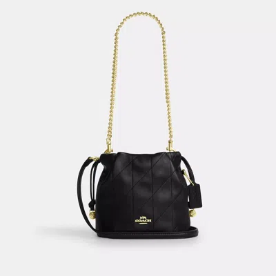 Coach Outlet Faye Mini Drawstring Bag With Quilting In Black | ModeSens