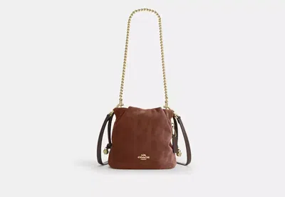 Coach Outlet Faye Mini Drawstring Bag With Quilting In Brown