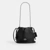 Coach Outlet Faye Mini Drawstring Bag With Ruching In Black
