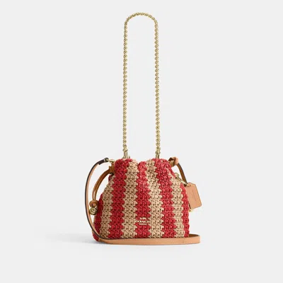 Coach Outlet Faye Mini Drawstring Bag With Stripes