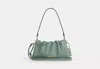 Coach Outlet Faye Shoulder Bag With Ruching In Blue