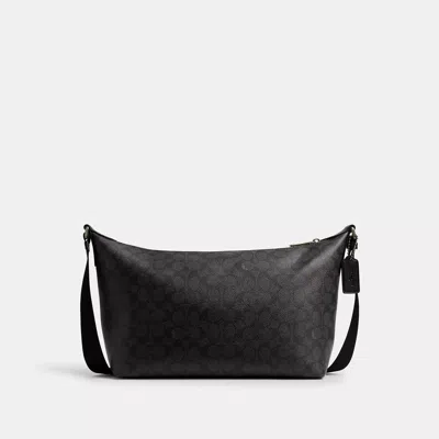 Coach Outlet Finn Crossbody Bag In Signature Canvas In Black