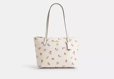 Coach Outlet Fiona Zip Tote Bag With Heart Print In Neutral