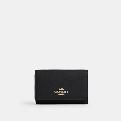 Coach Outlet Five Ring Key Case In Gold/black