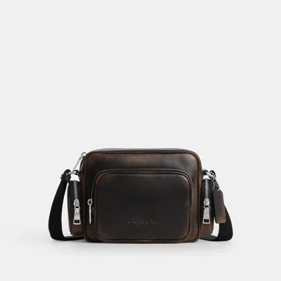Coach Outlet Fletcher Crossbody Bag In Loved Leather In Black