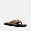 Coach Outlet Flip Flop In Signature Canvas In Multi