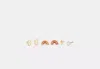 Coach Outlet G Initial Stud Earrings Set In Yellow